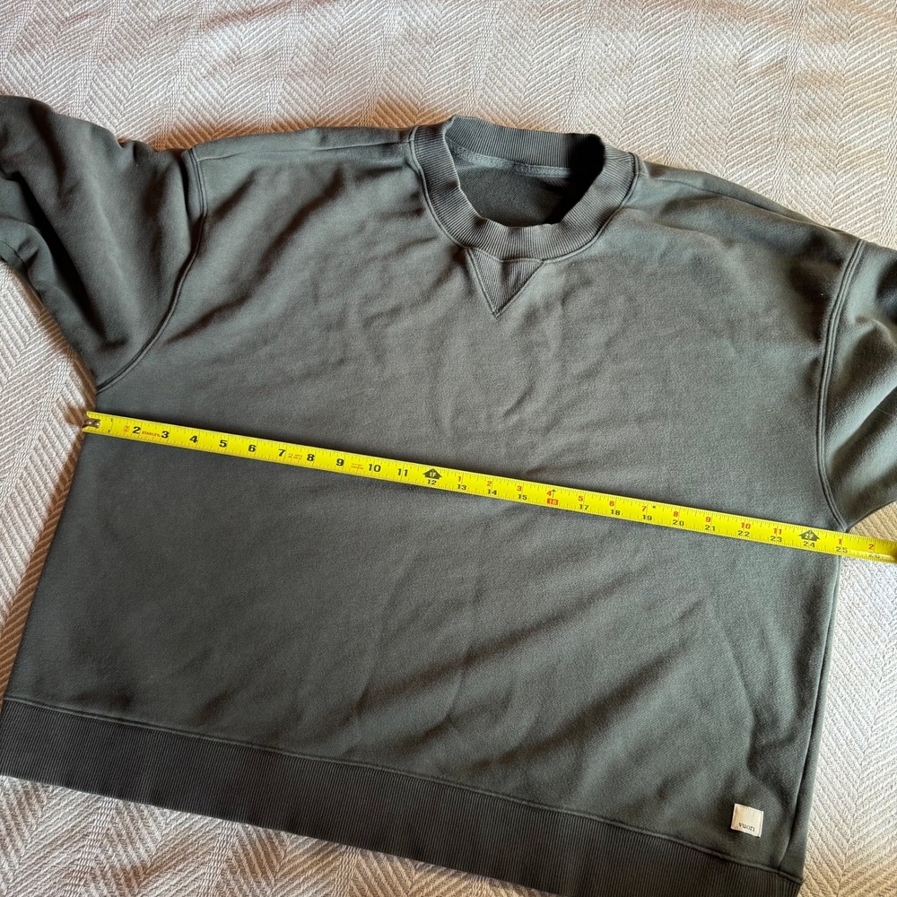Vuori Crewneck Sweatshirt Olive Green Oversized Boxy Pullover Womens L - Picture 7 of 7